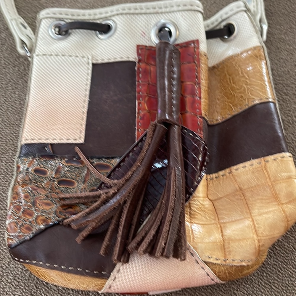 Unbranded Multicolored Patchwork Shoulder Bag Pur… - image 2